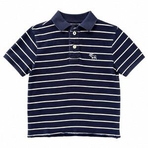 Abercrombie & Fitch Women's S Muscle Polo Navy White Stripe Y2K Moose